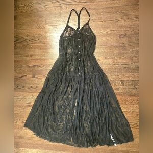 Free People Black Lace Maxi Dress